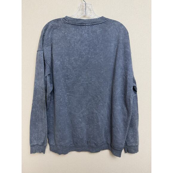 Gulf Shores Alabama “Surf Paradise” Sweatshirt Sz L Blue Beach Grunge Tropical - Picture 4 of 10